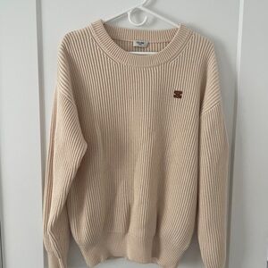 Celine Sweater with leather logo